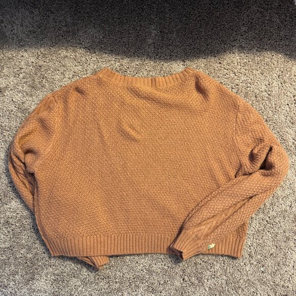 Wild Fable Rust Cable Knit Floral Sweater – Size XXL - Picture 3 of 3